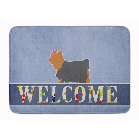 Carolines Treasures Yorkshire Terrier Yorkie Welcome Machine Washable Memory Foam Mat BB5538RUG
